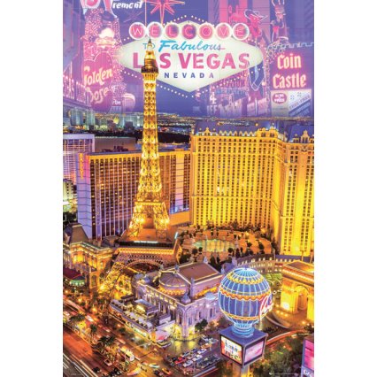 Plakát Las Vegas - Collage