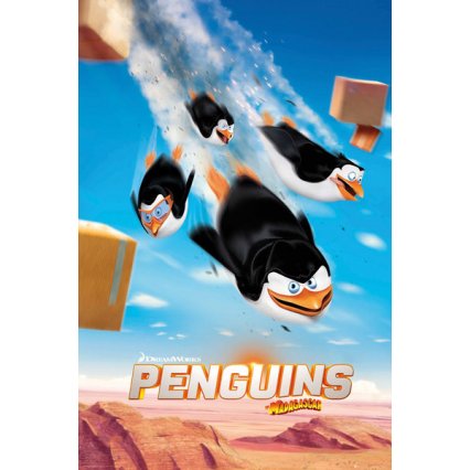 Plakát Penguins Of Madagascar - Flying