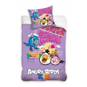 Dětské povlečení Angry Birds - Rio fialové