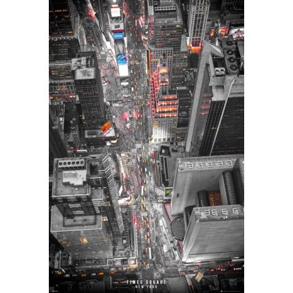 Plakát New York Times Square at night