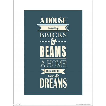 Reprodukce House Made Of Bricks