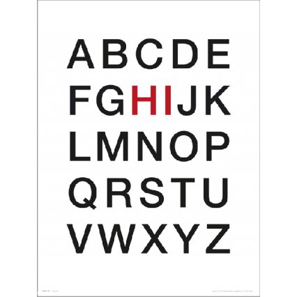 Reprodukce Alphabet Hi