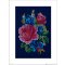 Reprodukce Vintage Cross Stitch Flowers Large