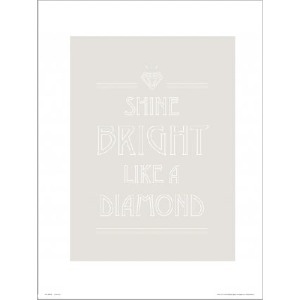 Reprodukce Typographic Shine Bright