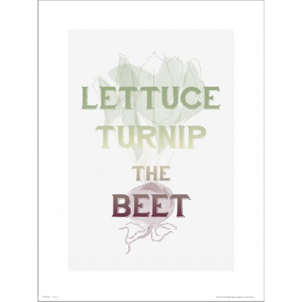 Reprodukce Typographic Turnip The Beet