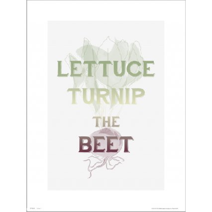 Reprodukce Typographic Turnip The Beet