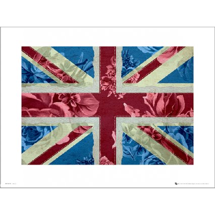 Reprodukce Union Flag Flowers