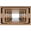 3D Fototapeta Béžový tunel