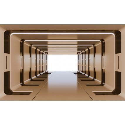 3D Fototapeta Béžový tunel