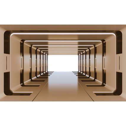3D Fototapeta Béžový tunel
