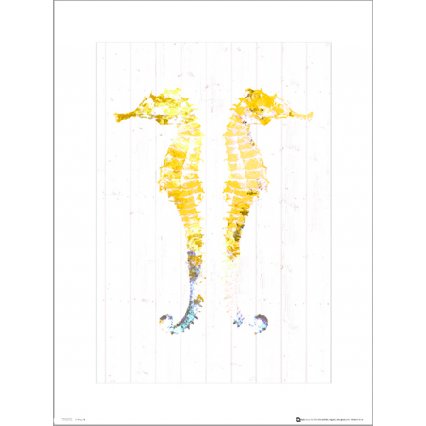 Reprodukce Seaside Seahorse Yellow