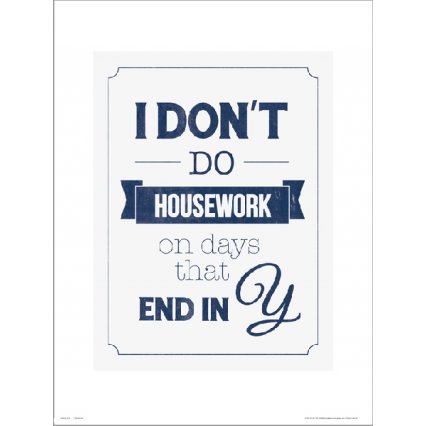 Reprodukce Typographic Dont Do Housework