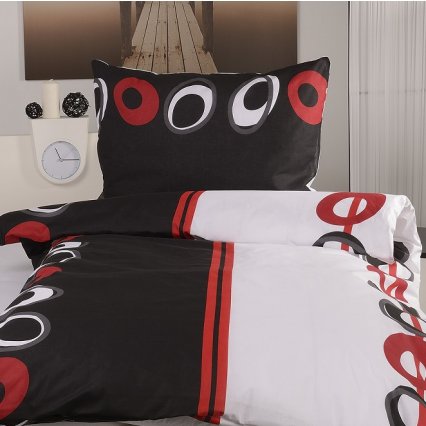 Povlečení na dvě lůžka Domenica - černobílá 