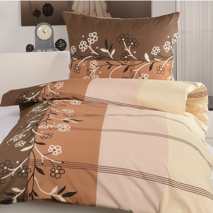 Povlečení na dvě lůžka Camilla - tmavě hnědá