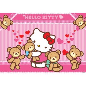 Výprodej - Dětská fototapeta Hello Kitty a Medvídci