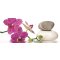 Fototapeta panoramatická vliesová Spa stones with orchid